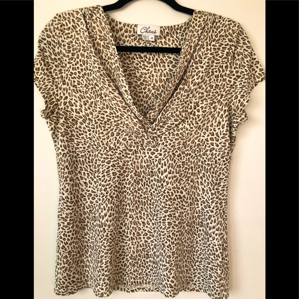 Stretch Animal Print Top Sz.M